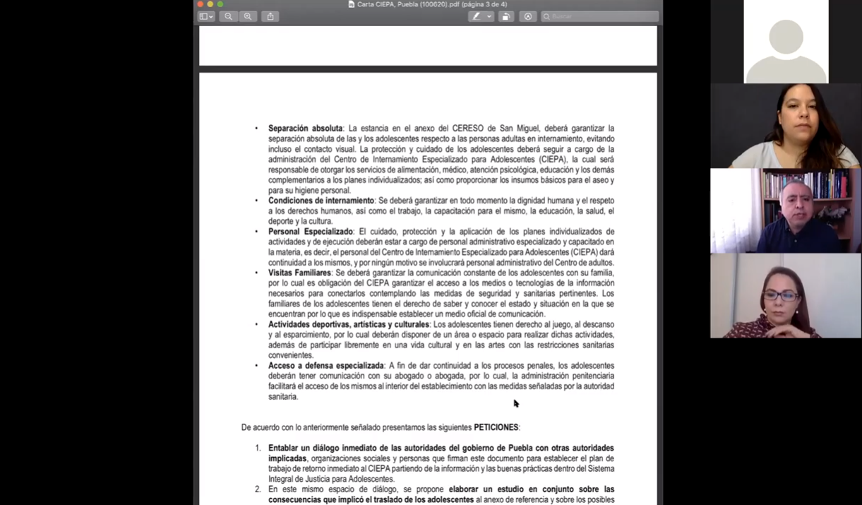 ORGANIZACIONES SE REÚNEN CON EL GOBIERNO DE PUEBLA PARA REITERAR LA URGENCIA DE RETORNO DE ADOLESCENTES AL CIEPA