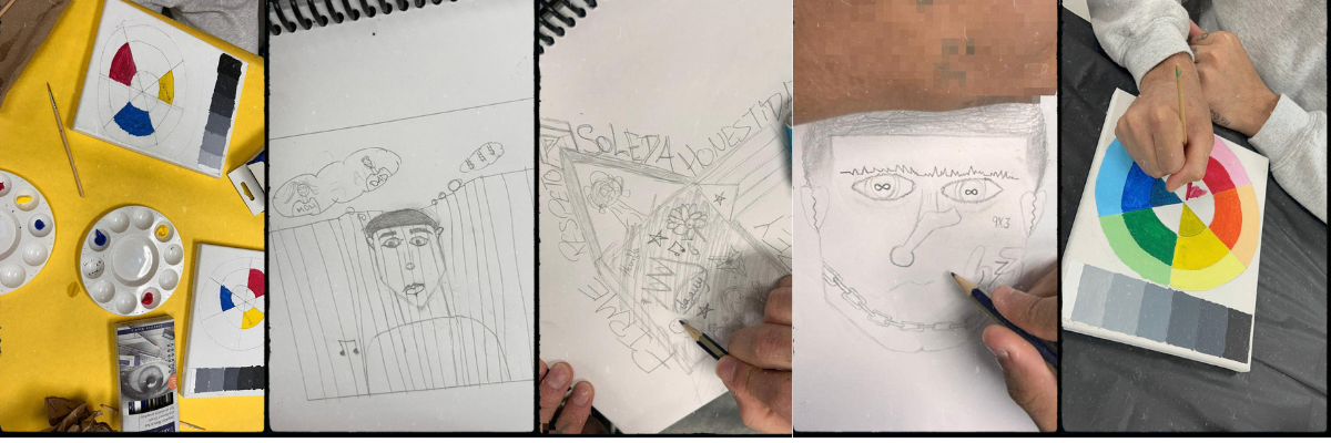 Youth art workshops and self-portrait activities