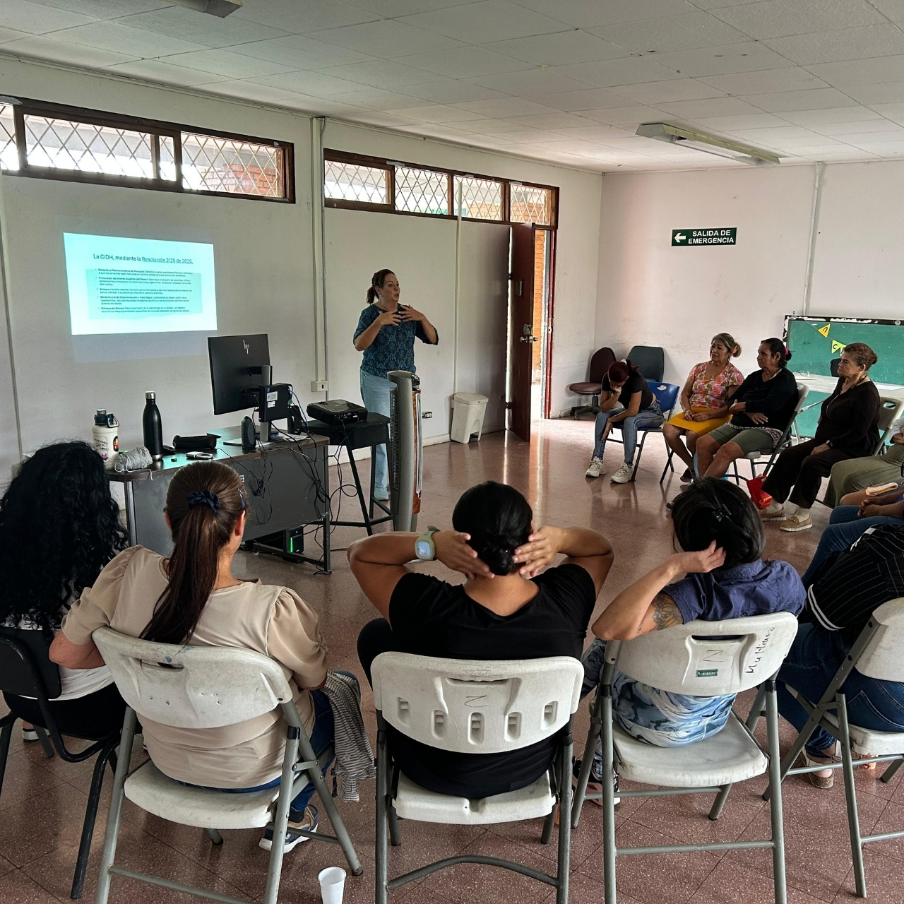 Family Committee presentation at Zurquí Youth Center